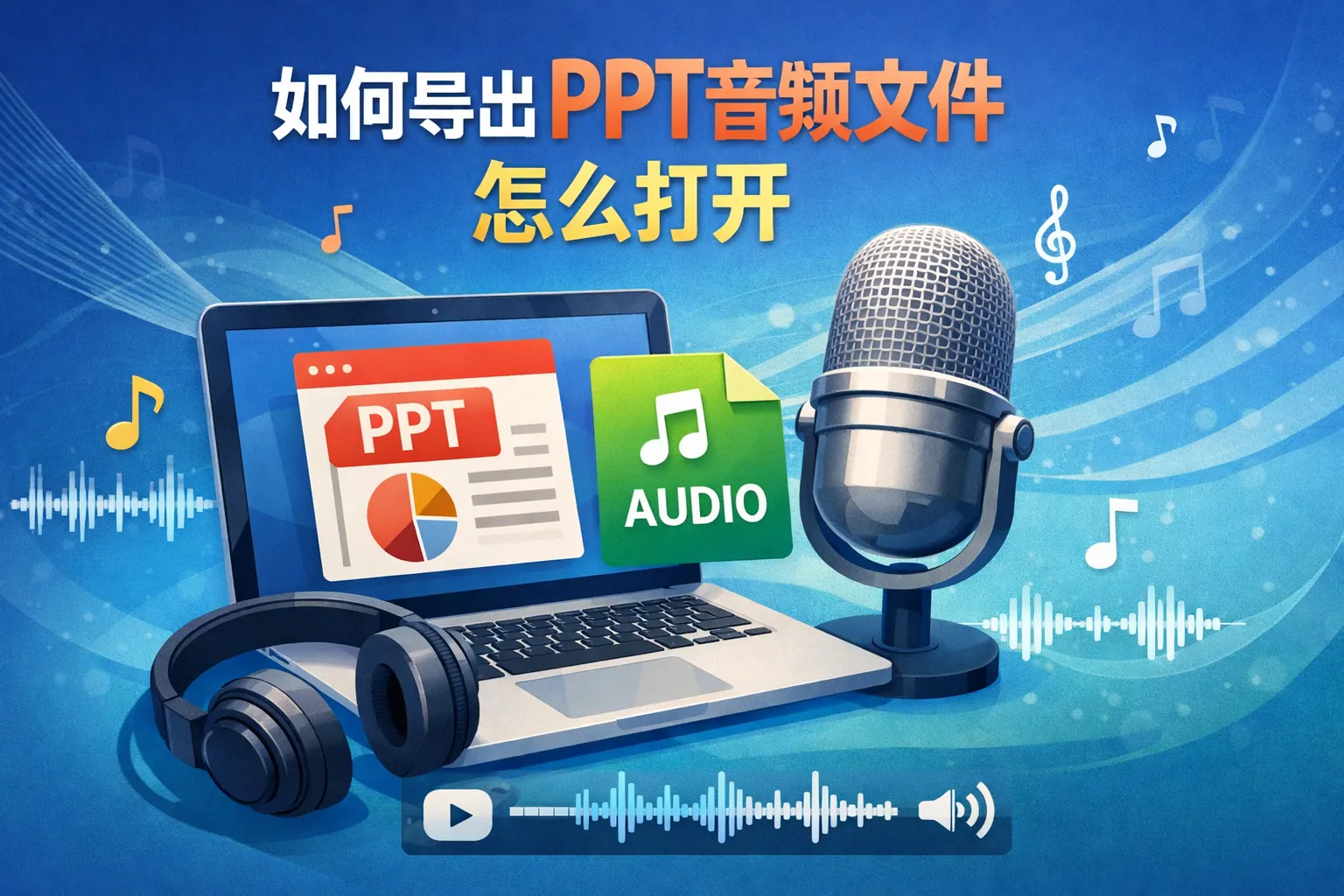 如何导出ppt音频文件怎么打开