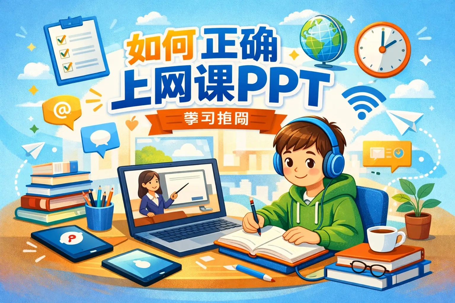 如何正确上网课ppt