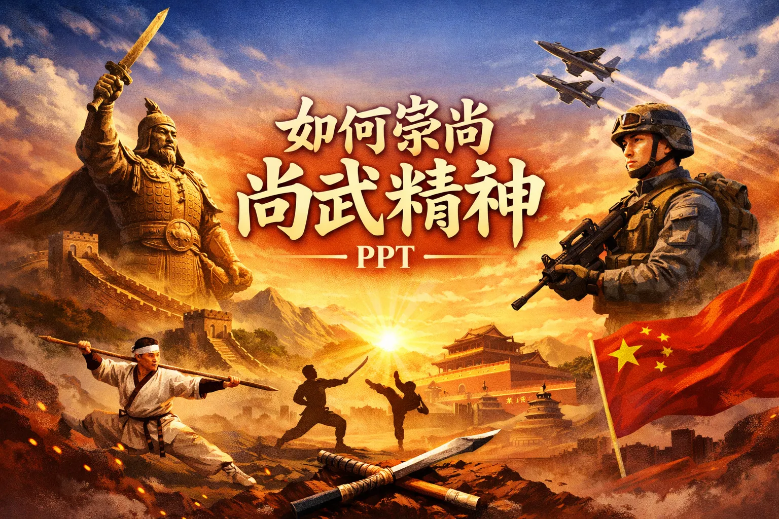 如何崇尚尚武精神ppt