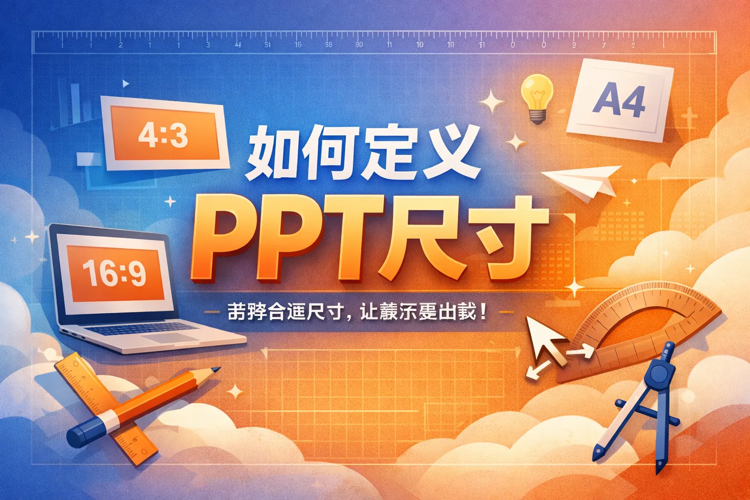 如何定义PPT尺寸