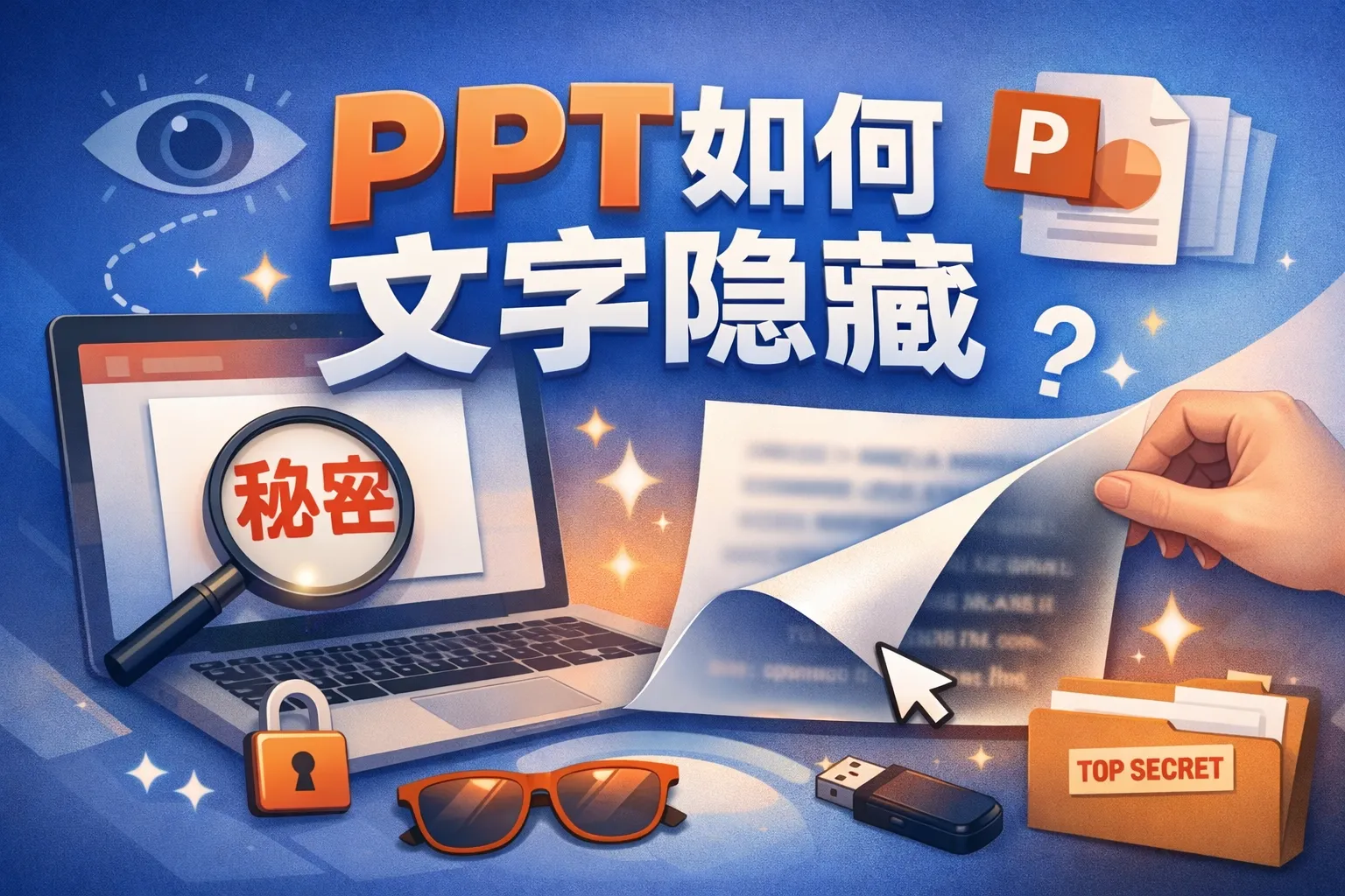 ppt如何文字隐藏