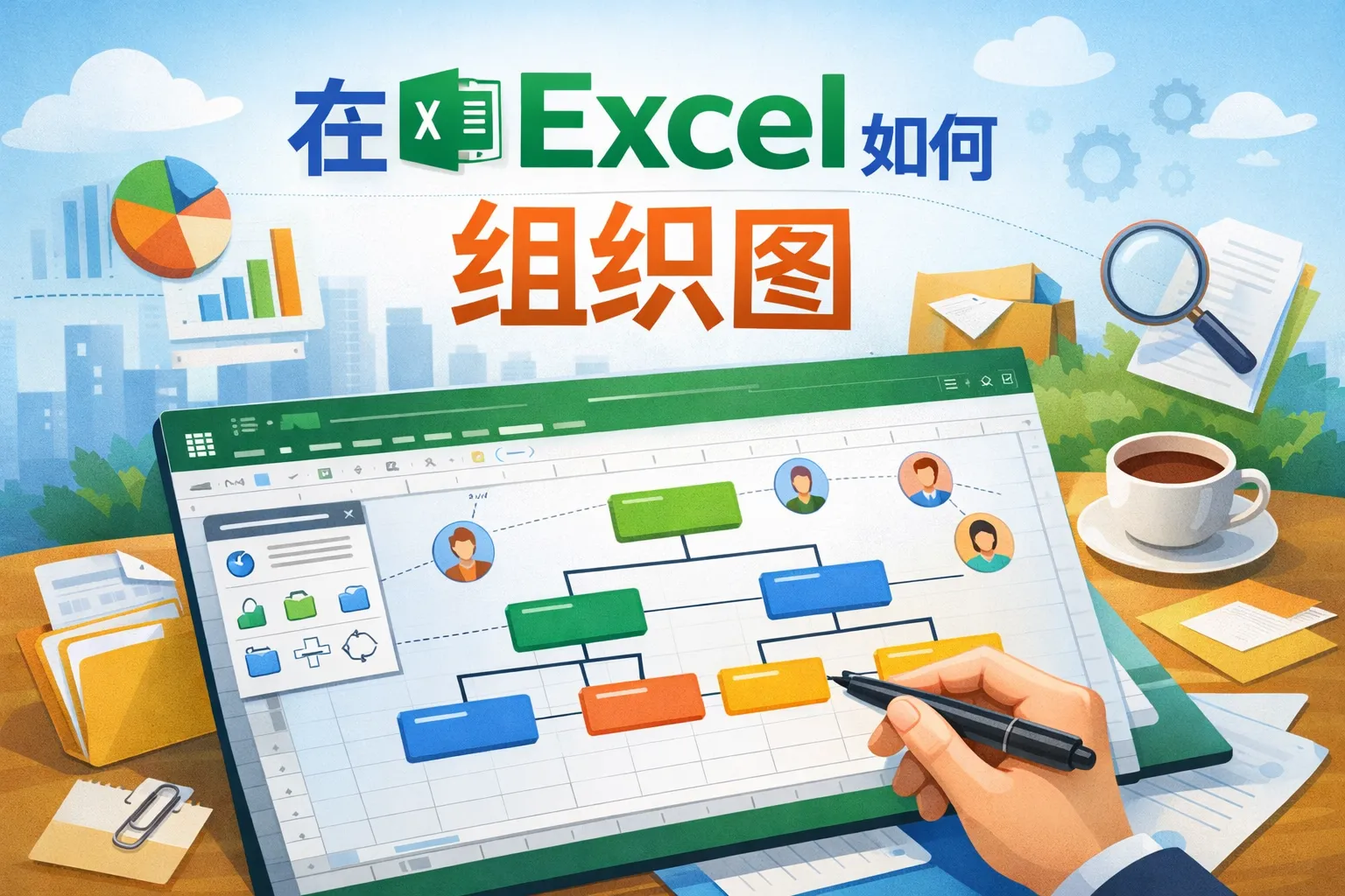 在excel如何建立组织图