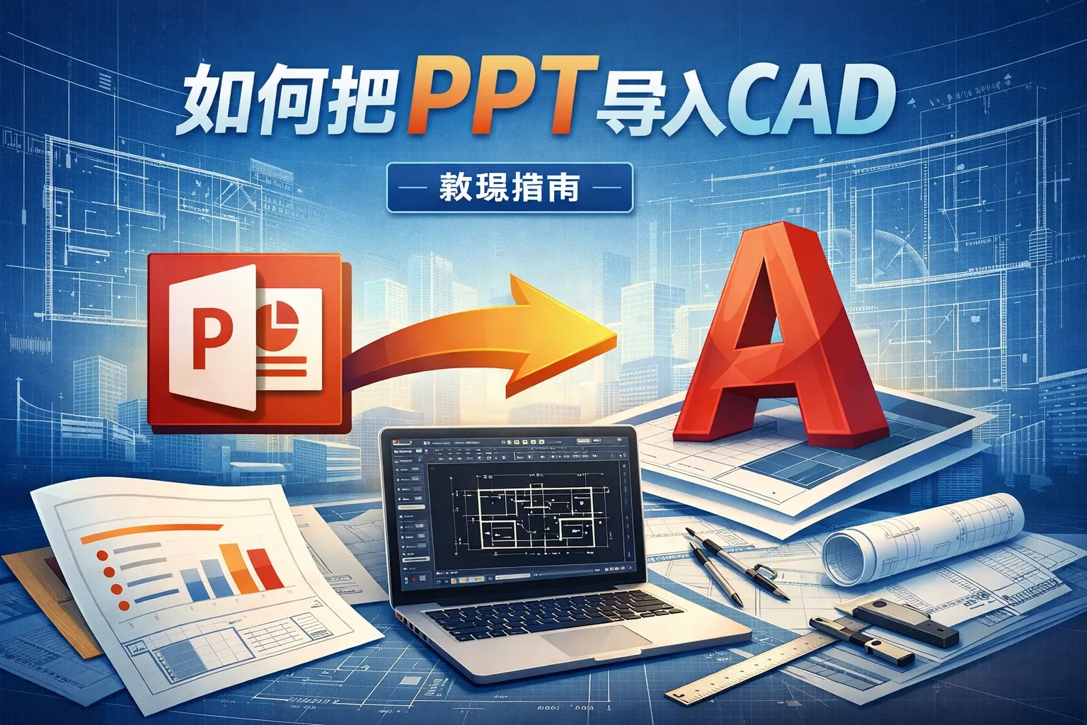 如何把ppt导入cad
