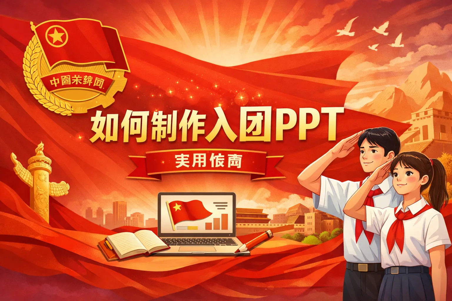 如何制作入团ppt