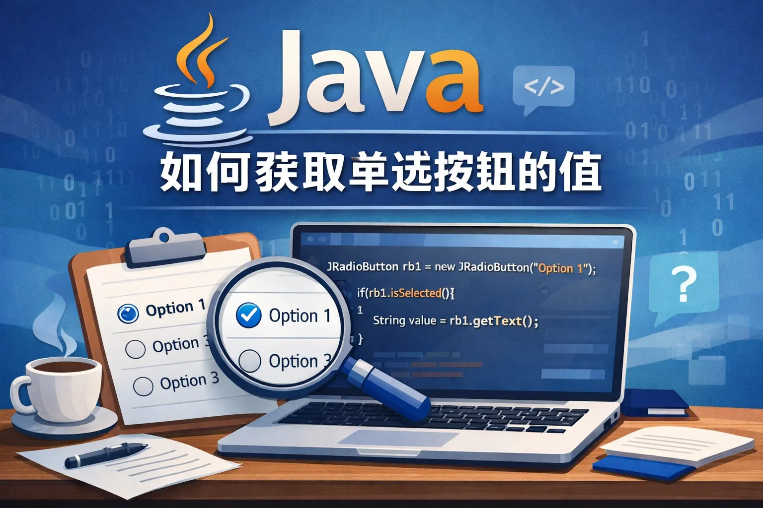 java 如何获取单选按钮的值