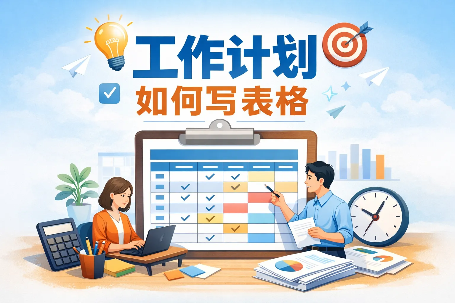 工作计划如何写表格