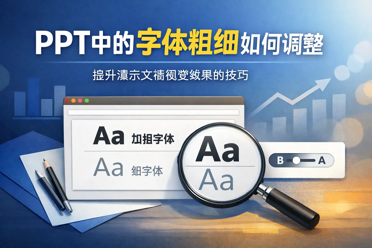 ppt中的字体粗细如何调整