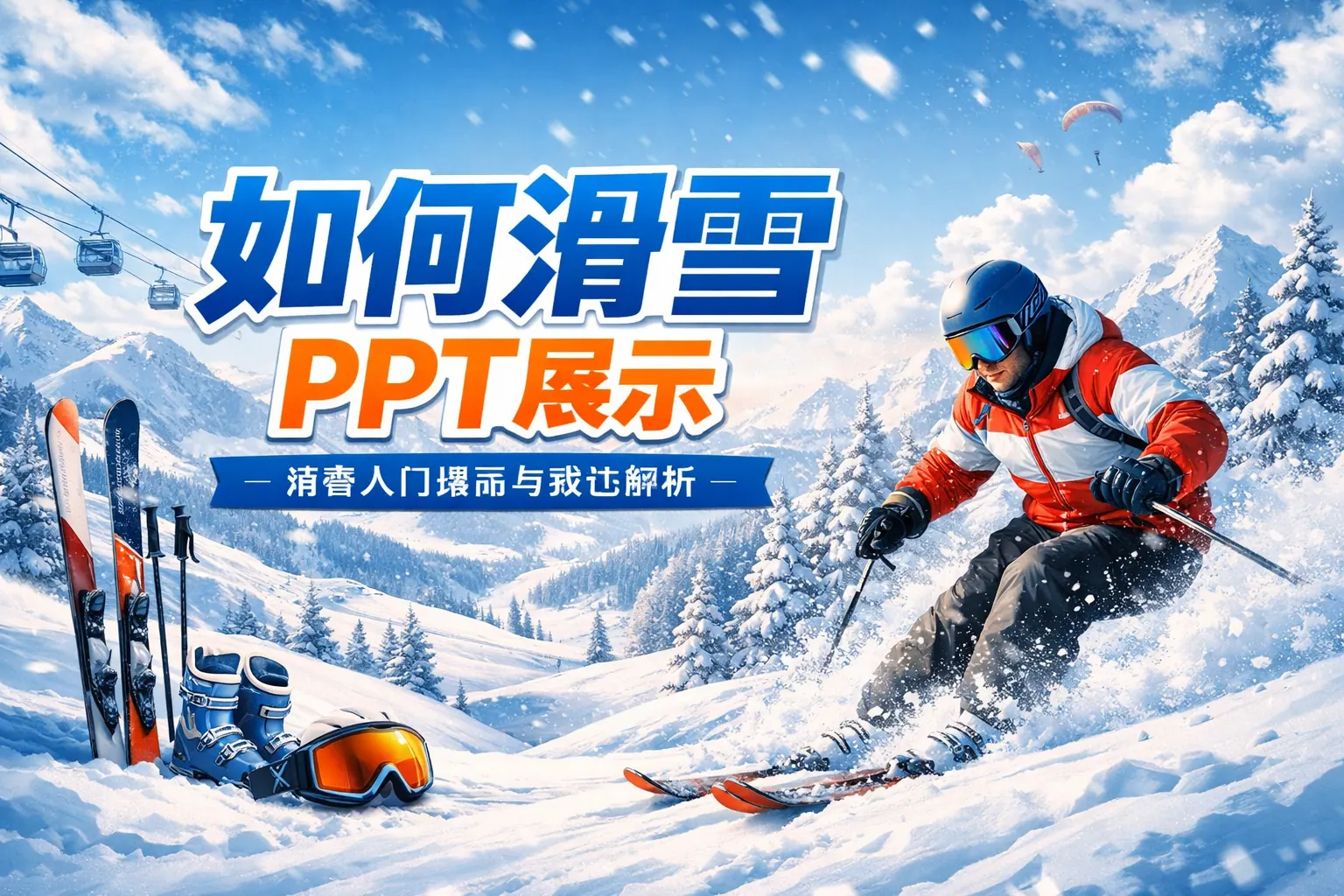 如何滑雪ppt展示