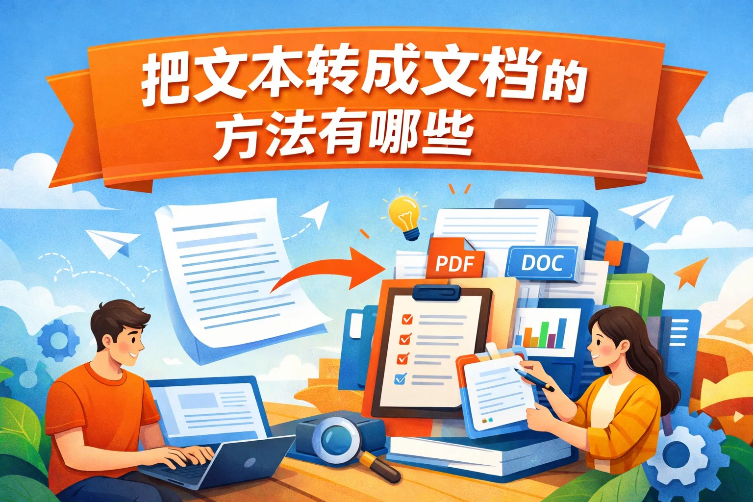 把文本转成文档的方法有哪些