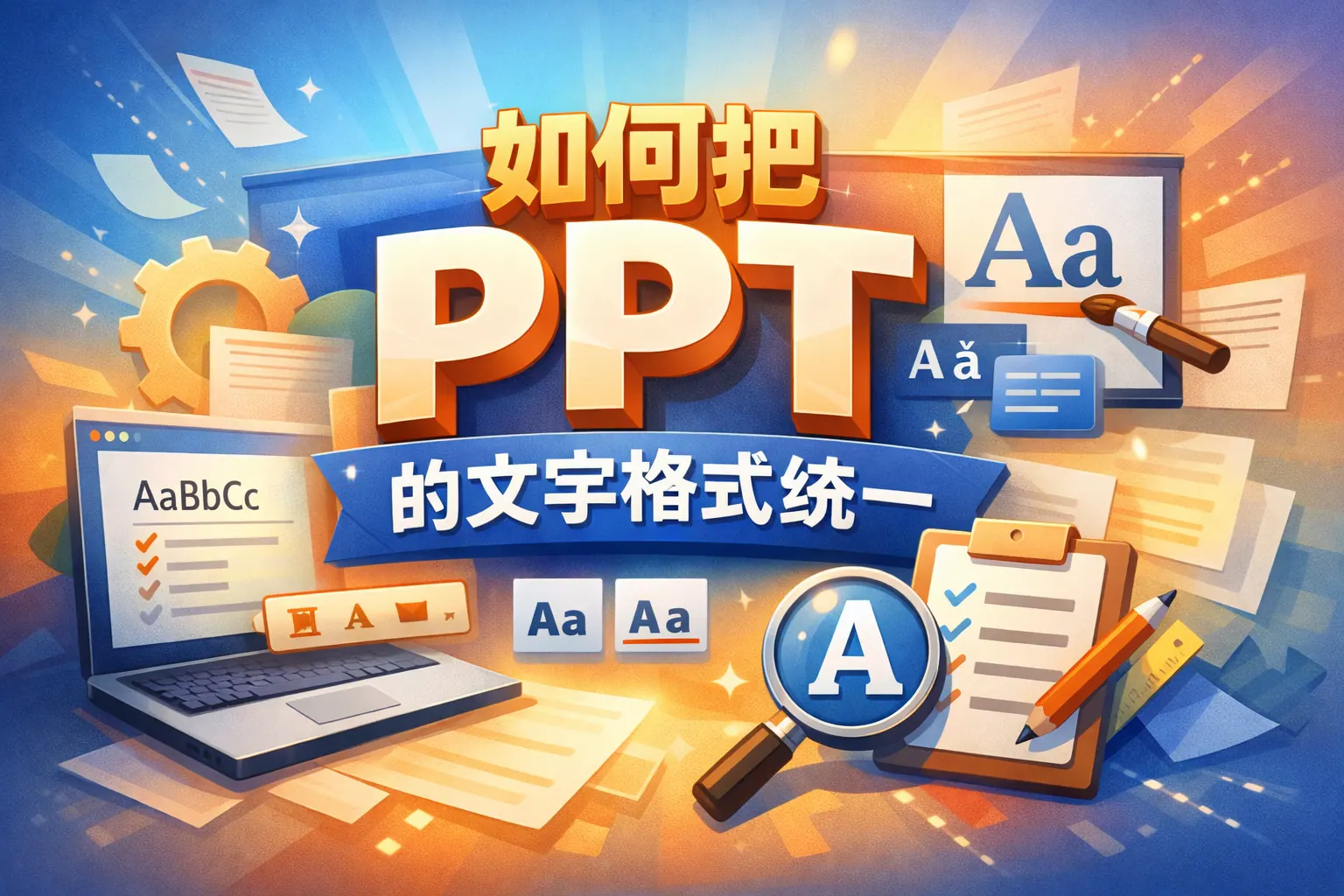 如何把PPT的文字格式统一