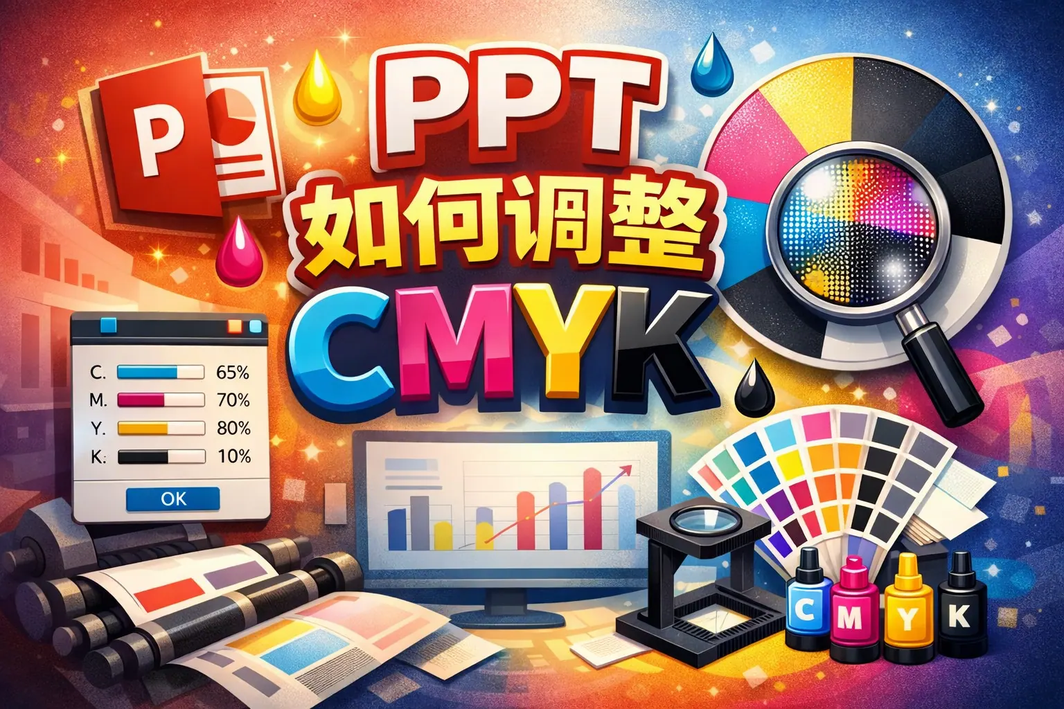 ppt如何调整cmyk