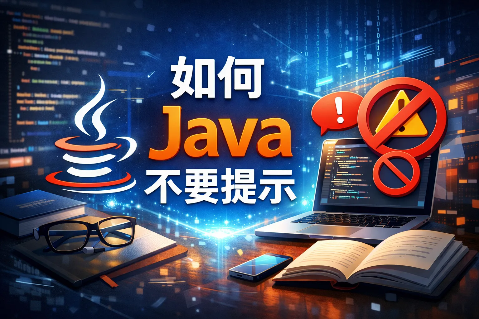 如何java 不要提示
