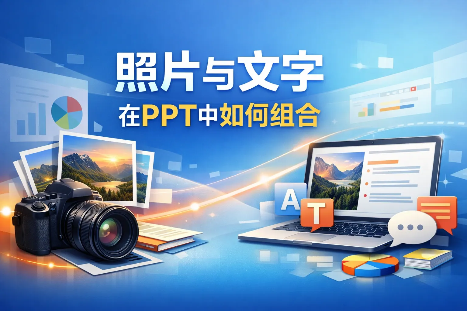 照片还让文字在PPT里如何组合