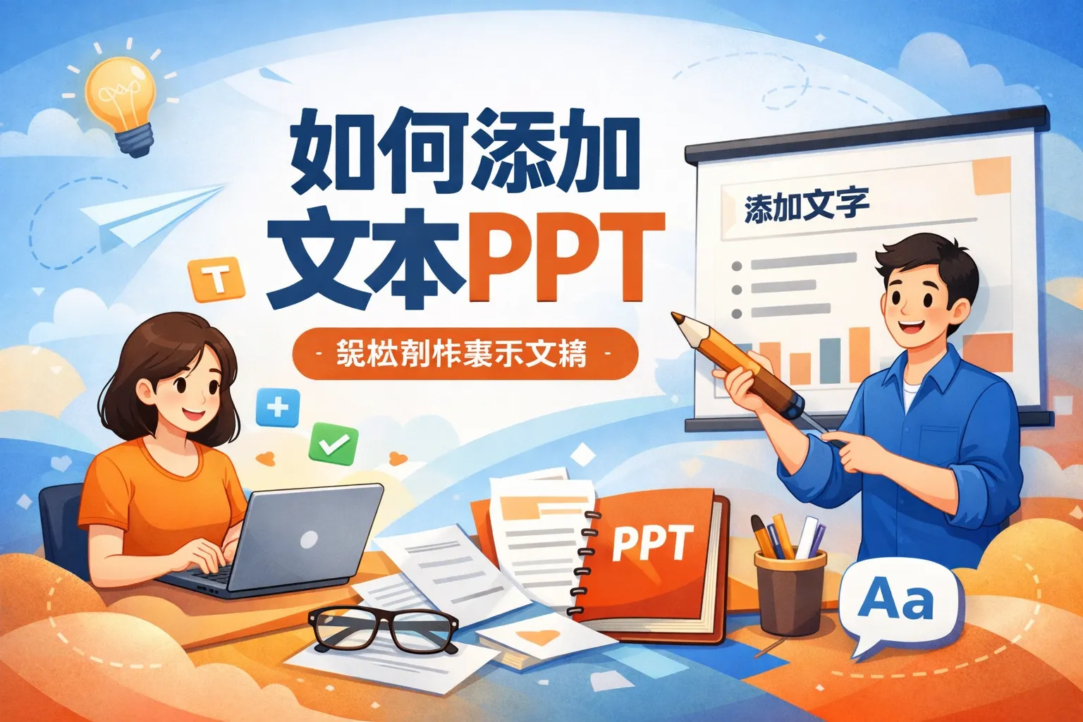 如何添加文本ppt