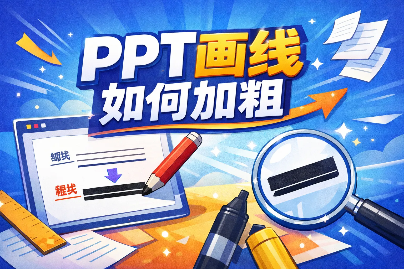 ppt画线如何加粗