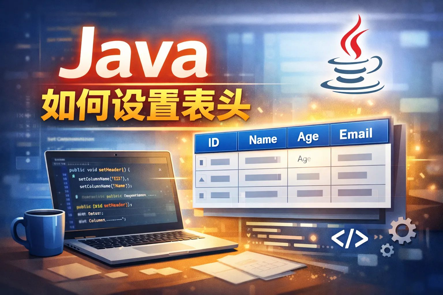 java如何设置表头