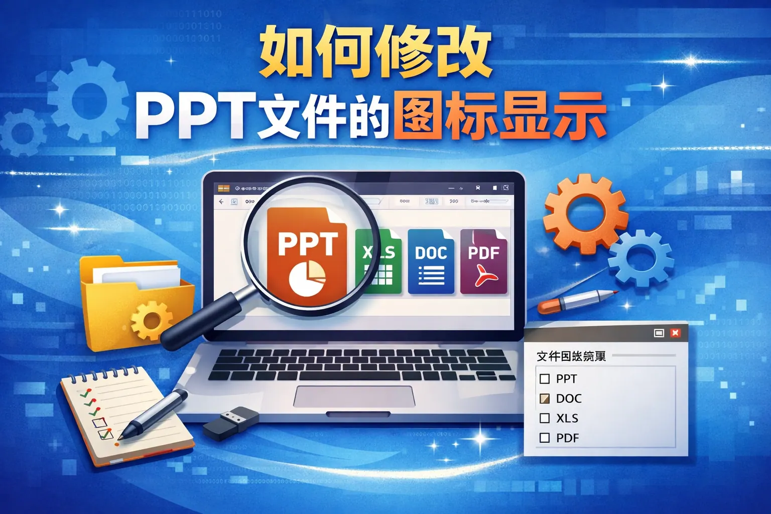 如何修改ppt文件的图标显示