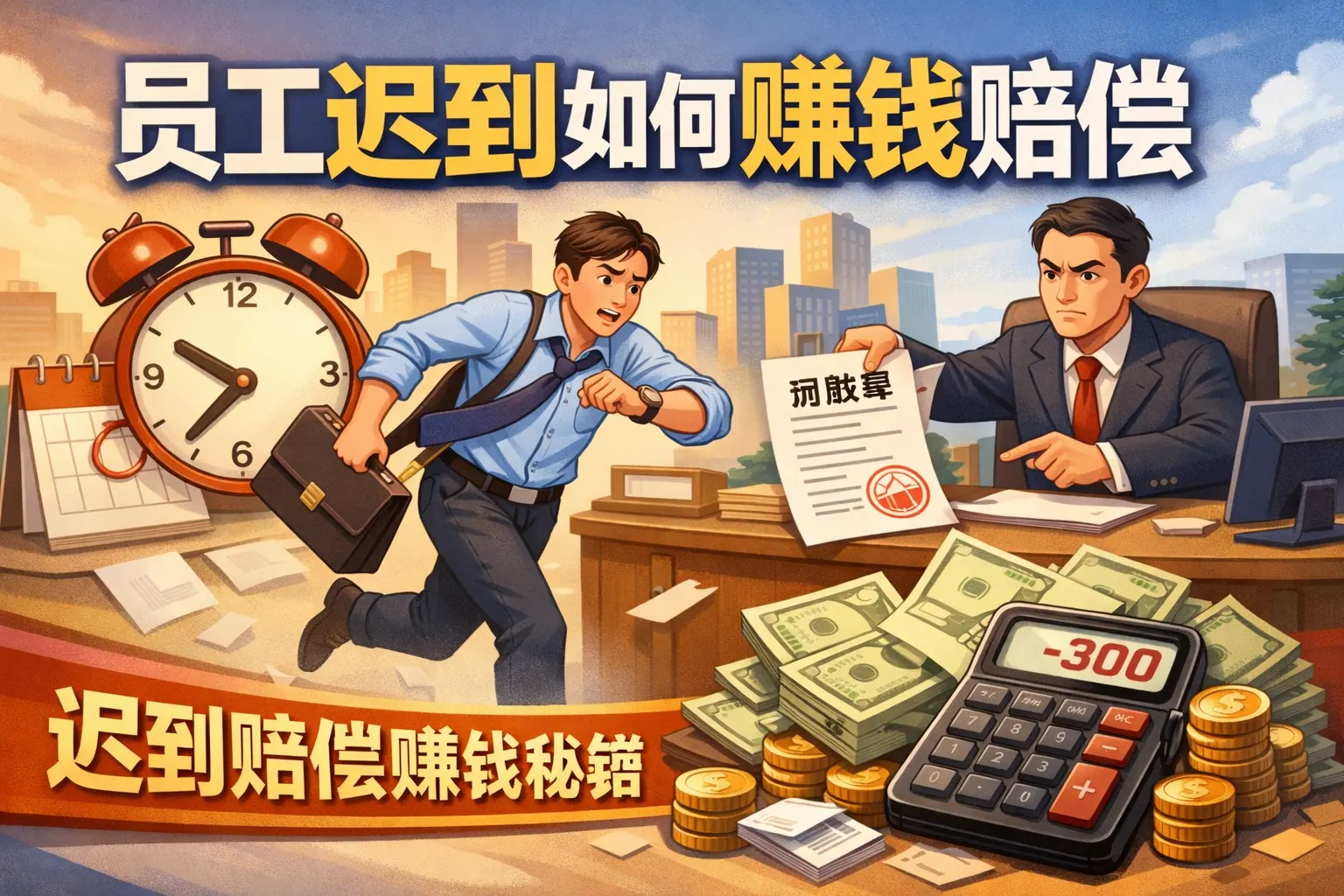 员工迟到如何赚钱赔偿