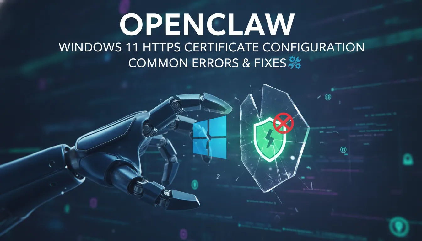 OpenClawWindows 11中HTTPS证书配置常见错误和处理方法