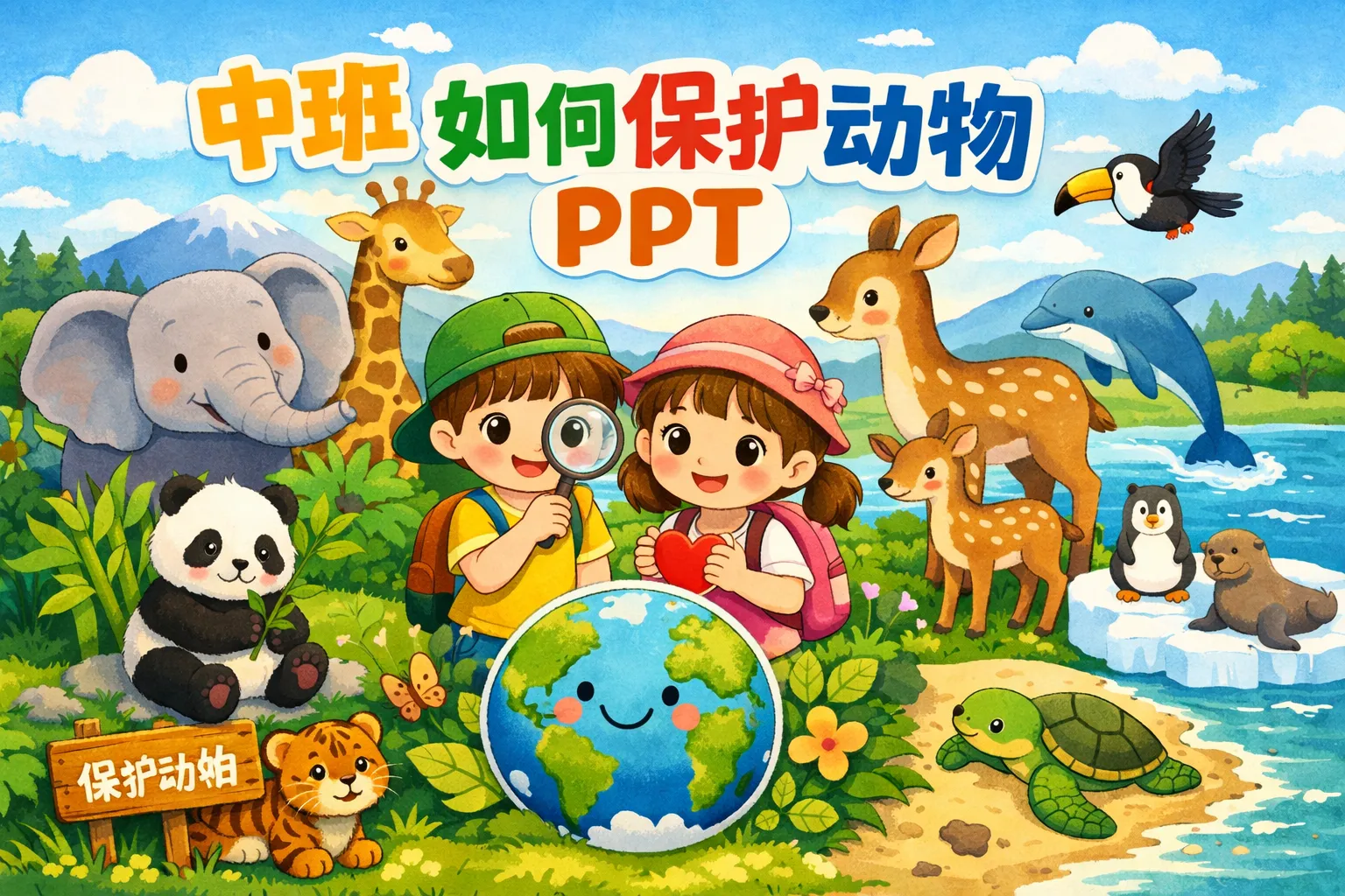 中班如何保护动物ppt