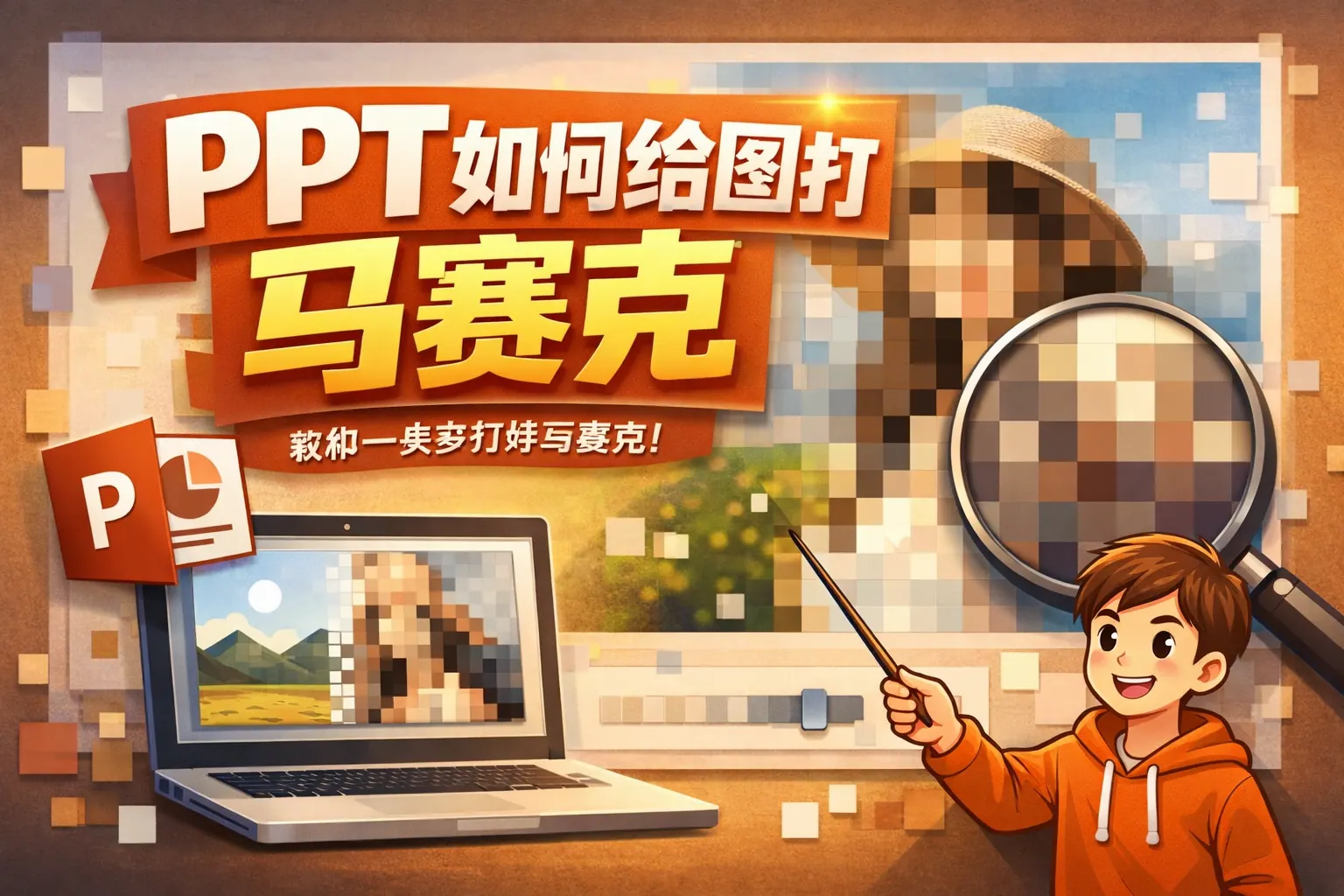 ppt如何给图打马赛克