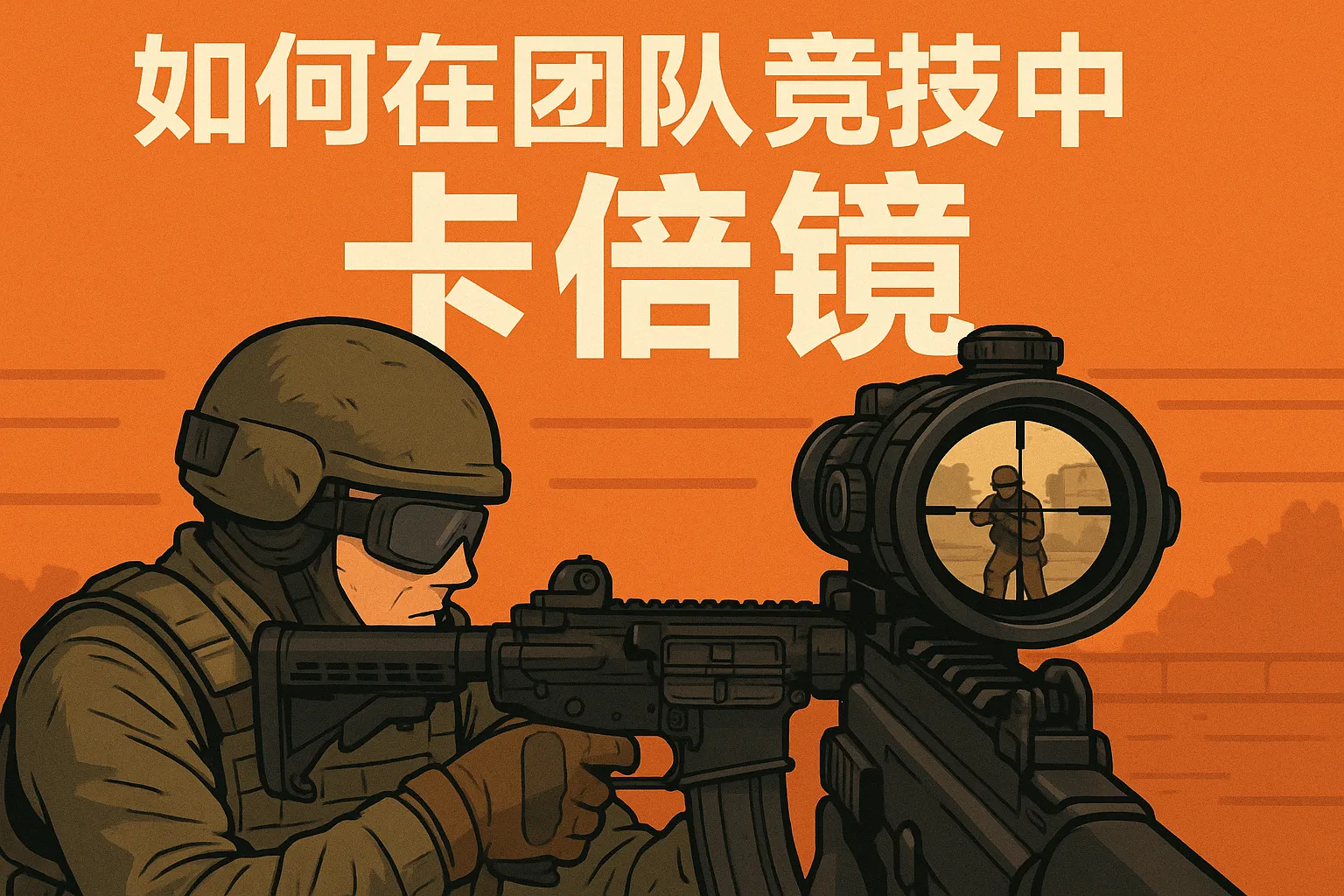 如何在团队竞技中卡倍镜