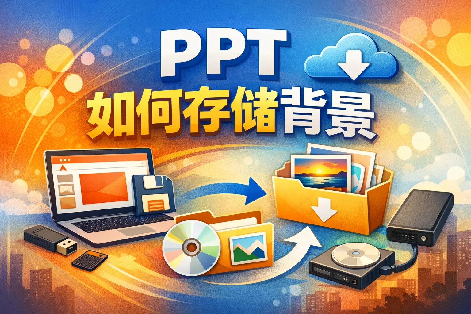 ppt如何存储背景