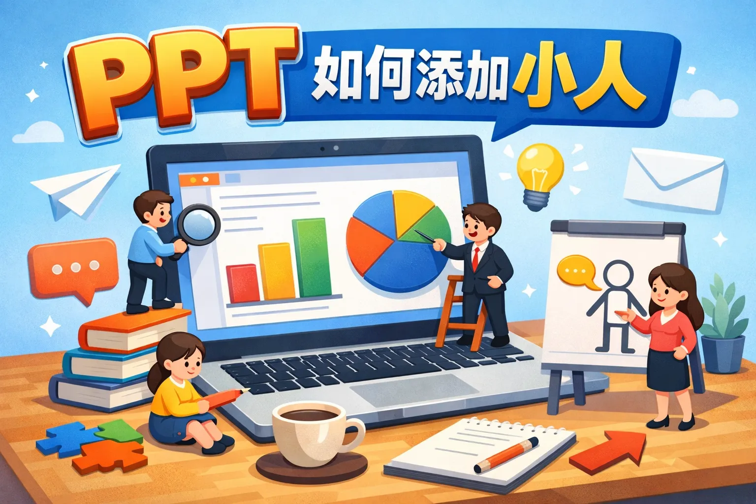 ppt如何添加小人