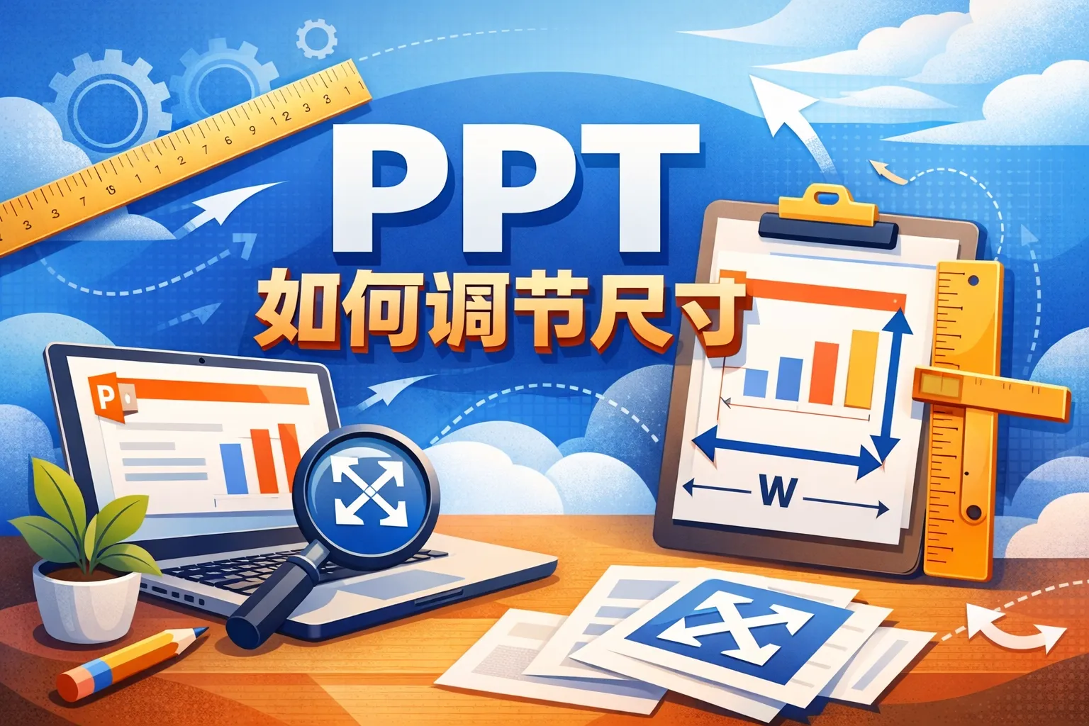 ppt如何调节尺寸