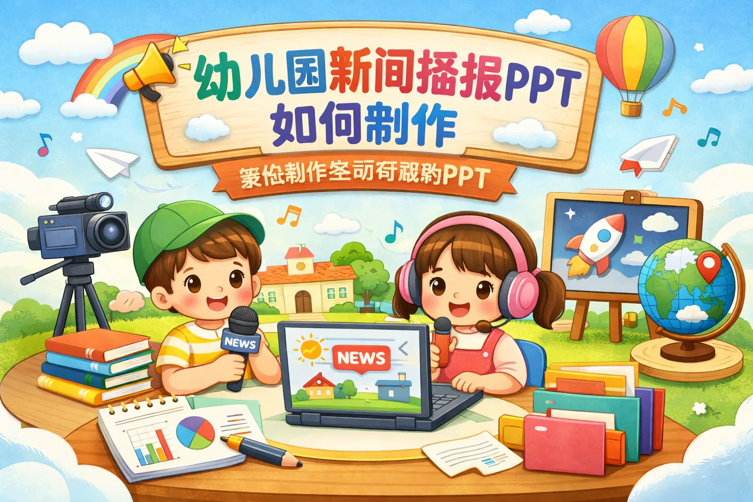 幼儿园新闻播报ppt如何制作