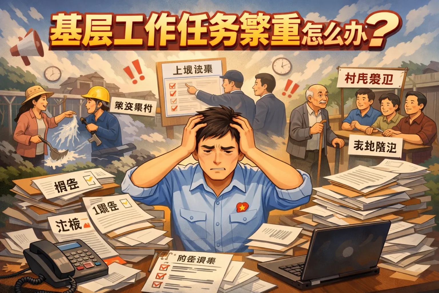 基层工作任务繁重怎么办