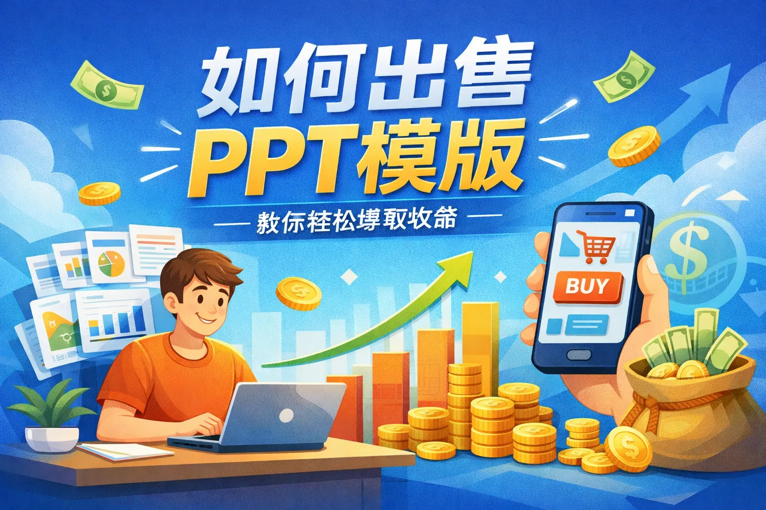 如何出售ppt模版