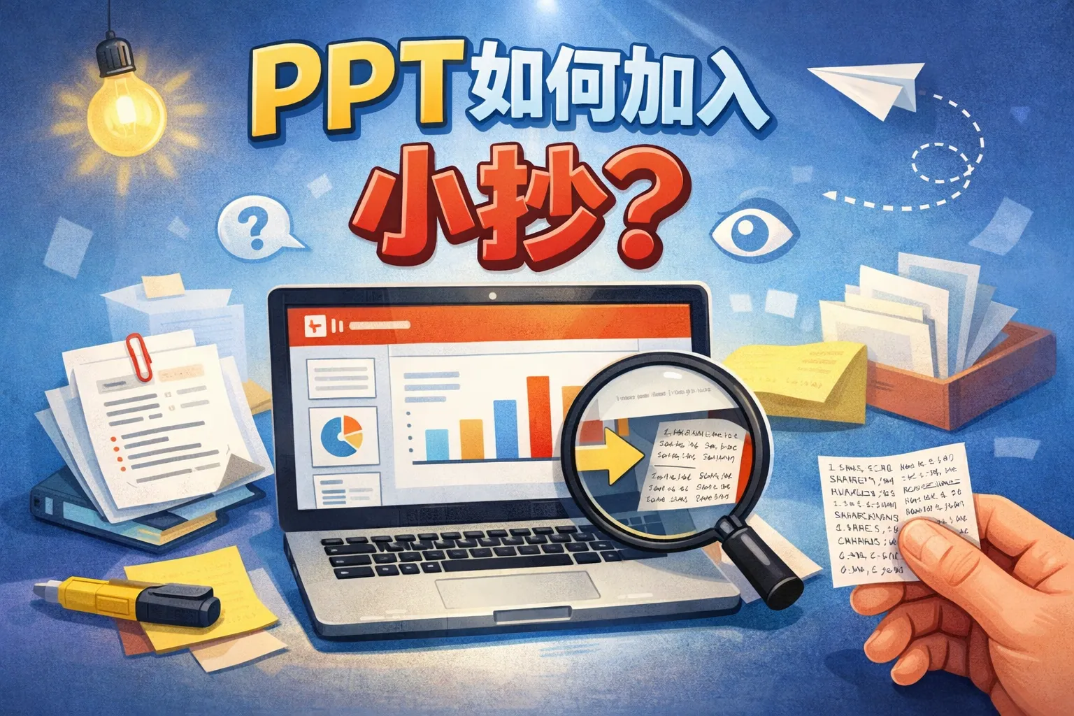 ppt如何加入小抄