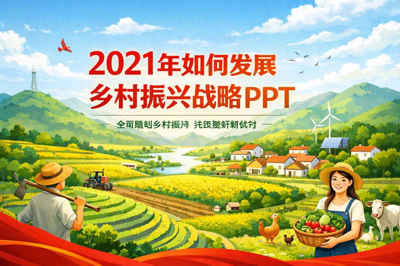 2021年如何发展乡村振兴战略ppt