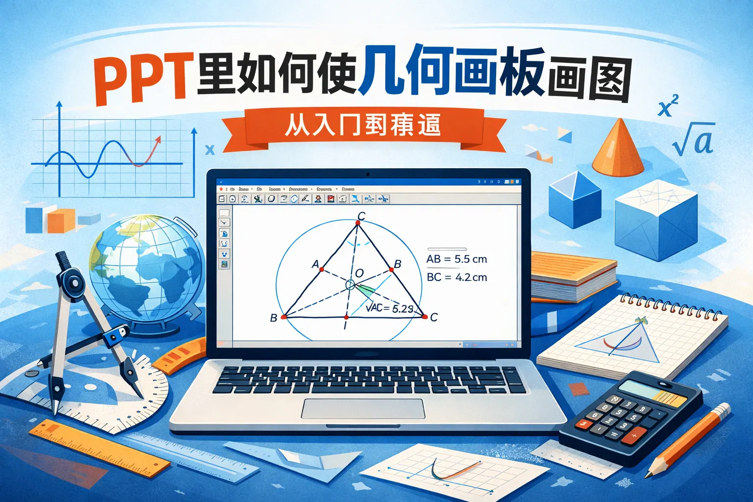 ppt里如何使用几何画板画图