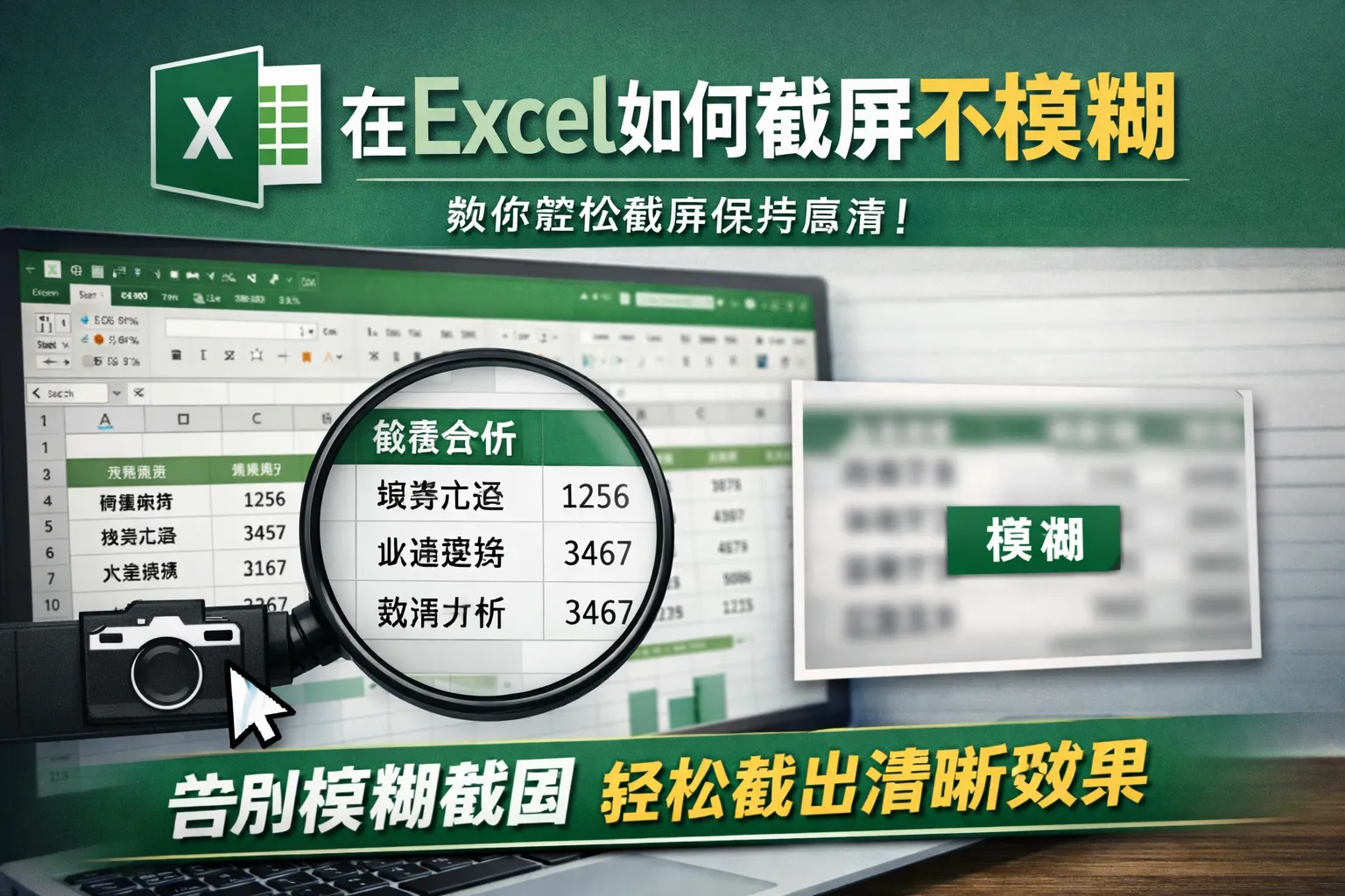 在excel如何截图不模糊