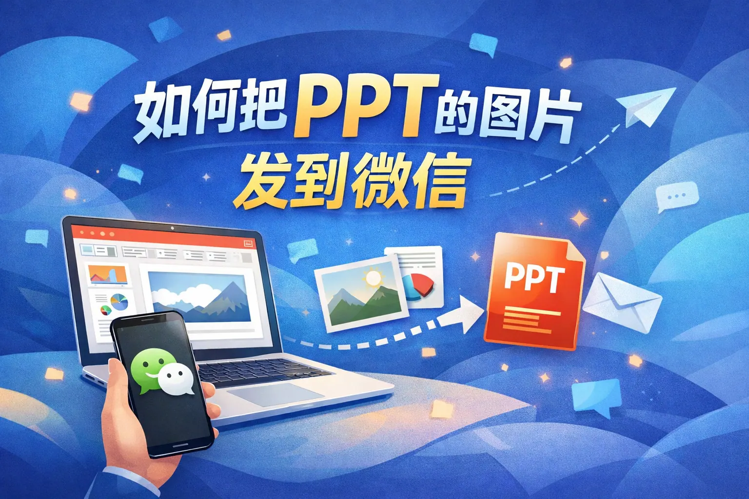 如何把ppt的图片发到微信