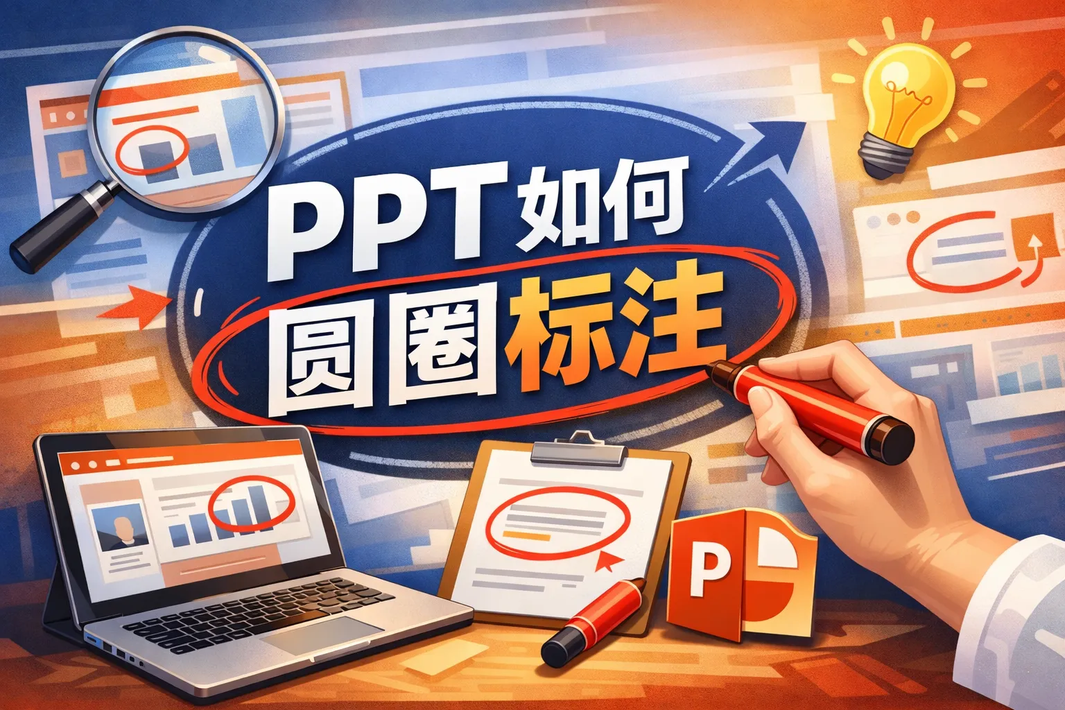 ppt如何圆圈标注