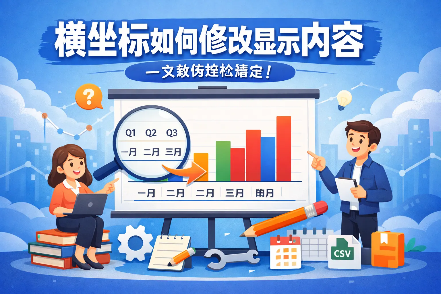 ppt图标横坐标如何修改显示内容