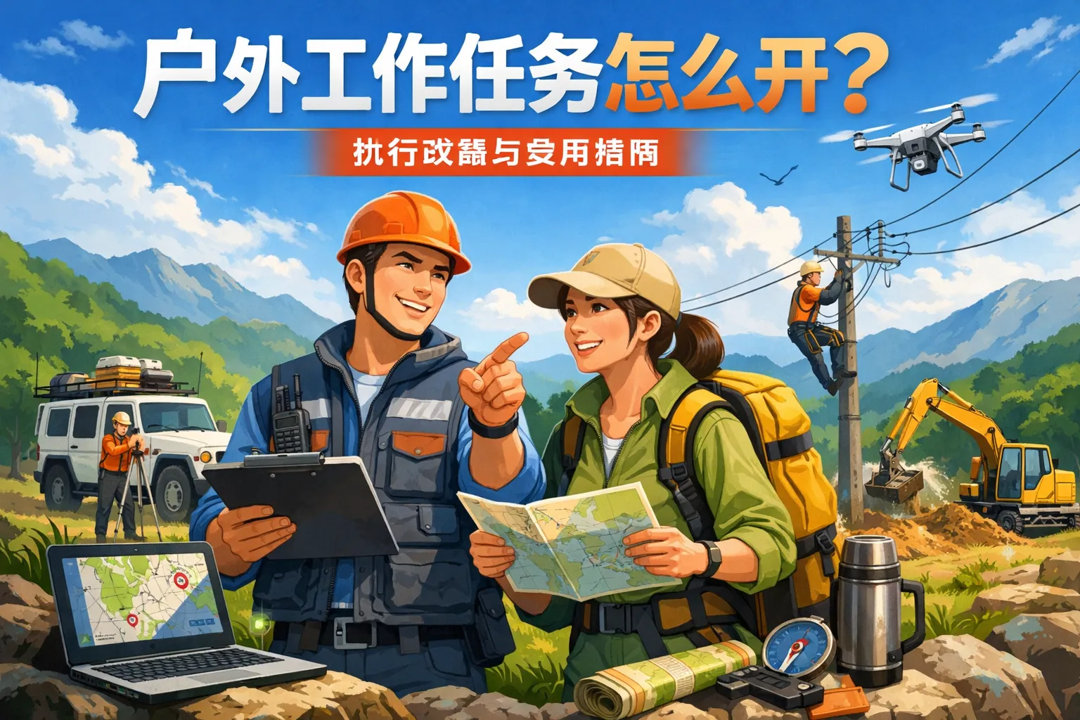 户外工作任务怎么开