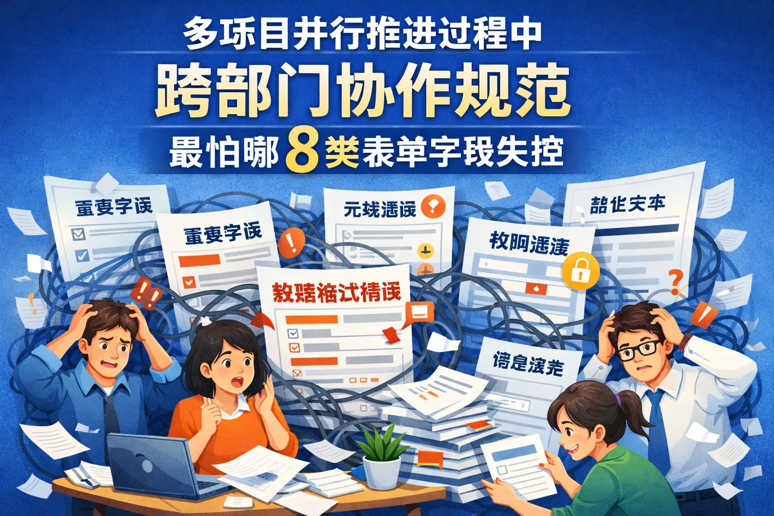 多项目并行推进过程中,跨部门协作规范最怕哪8类表单字段失控