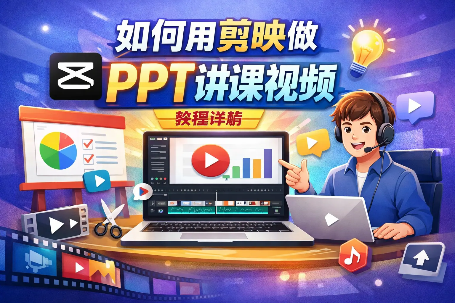 如何用剪映做PPT讲课视频