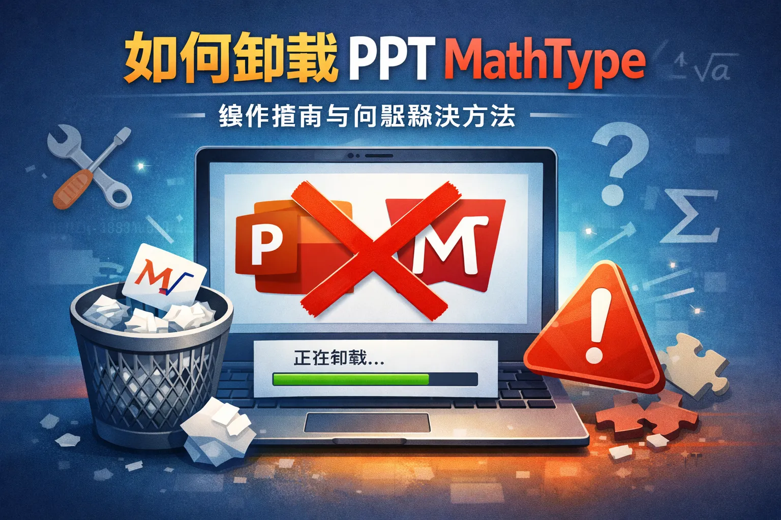 如何卸载ppt mathtype