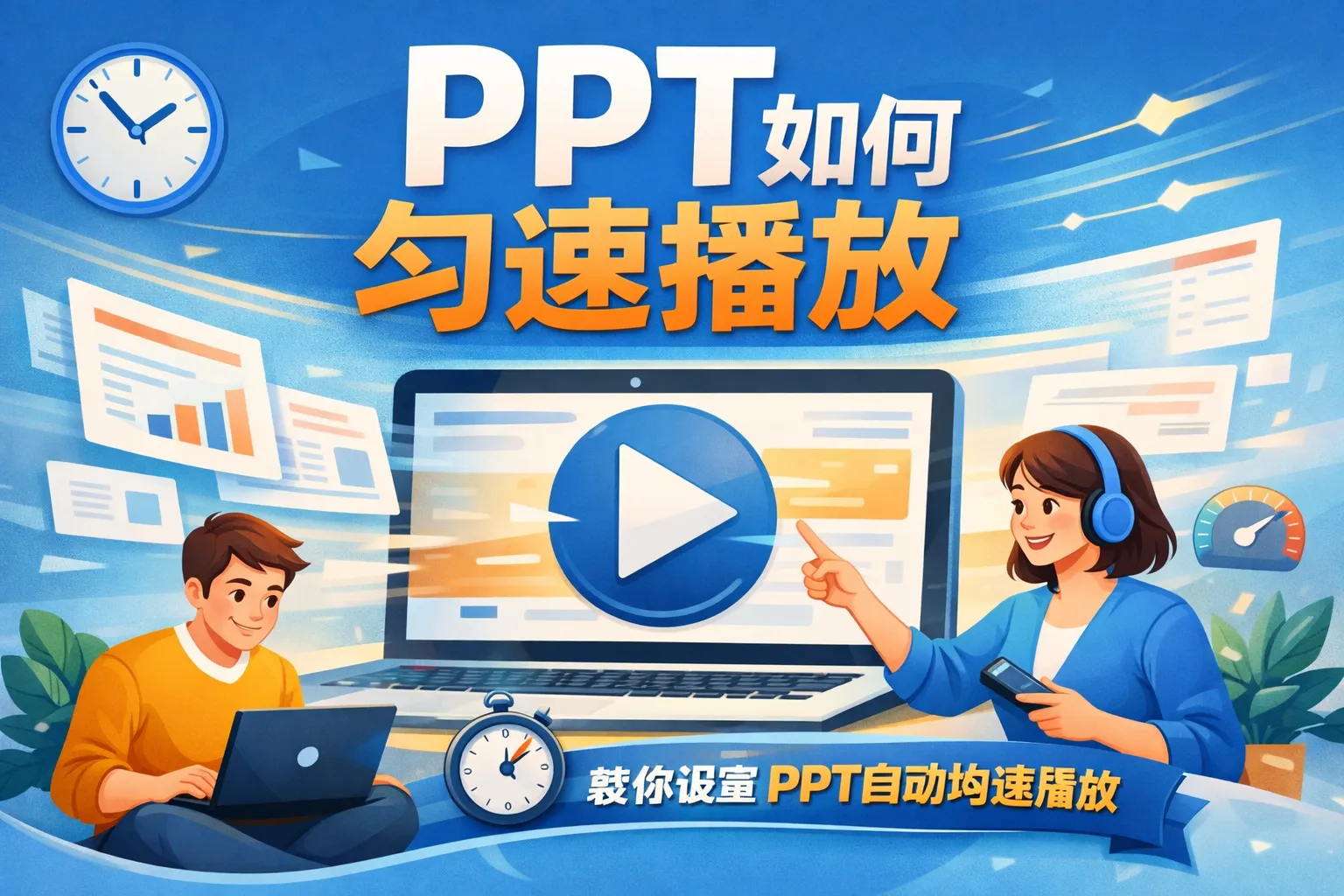 ppt如何匀速播放