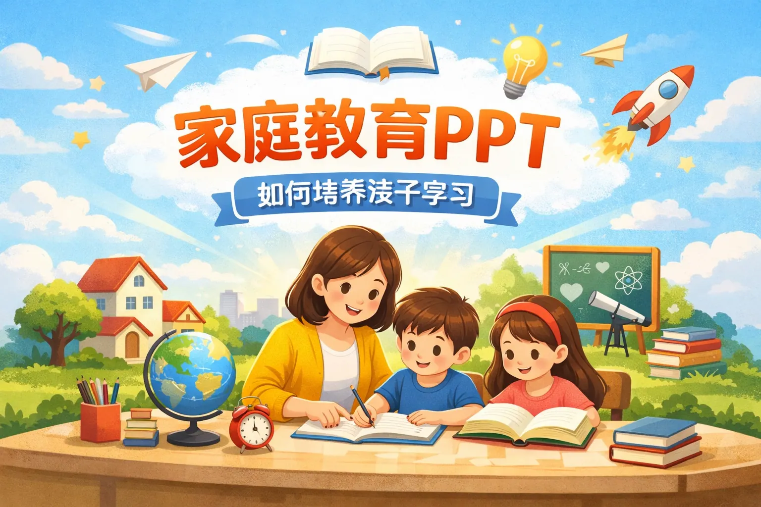 家庭教育ppt如何培养孩子学习