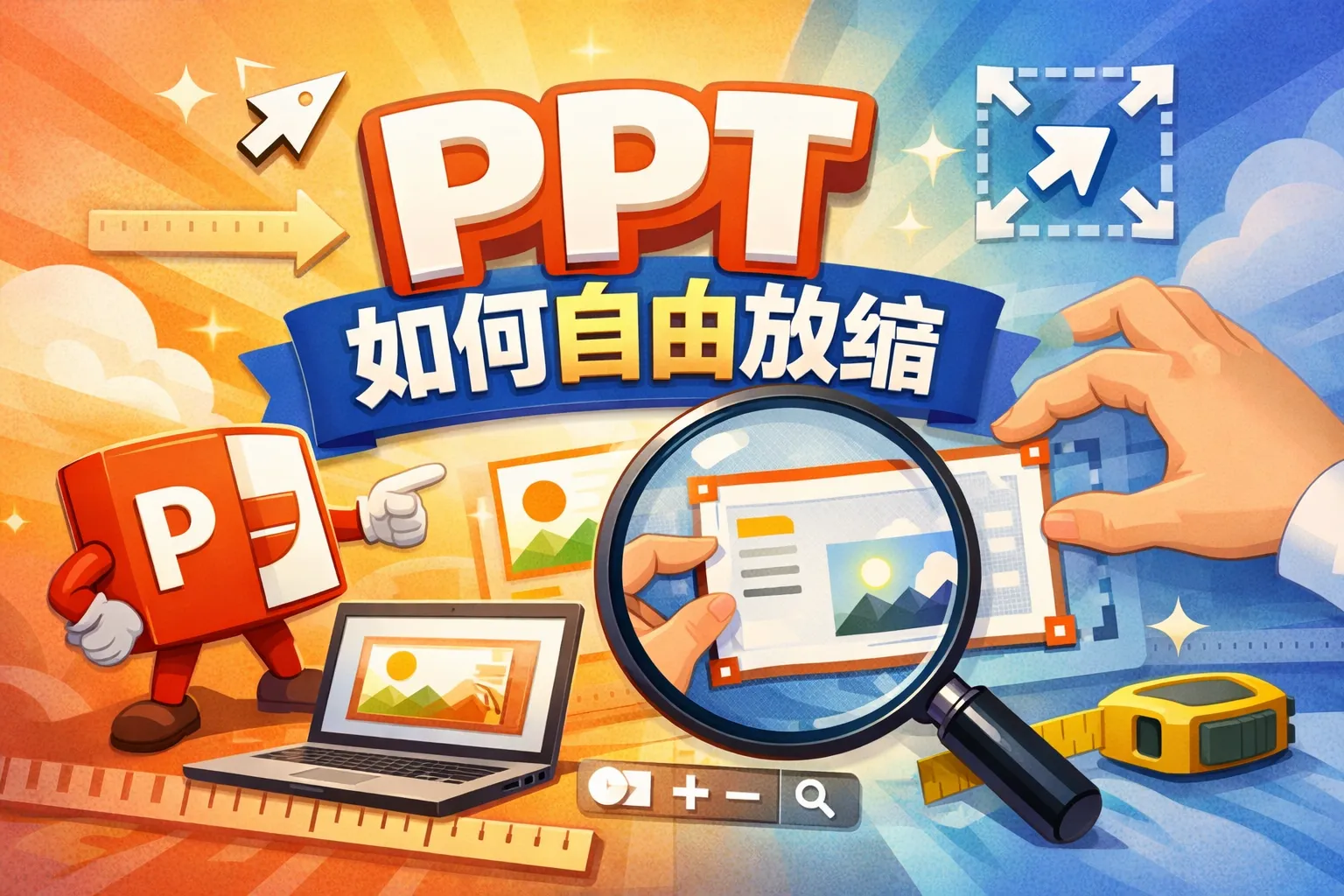 ppt如何自由放缩