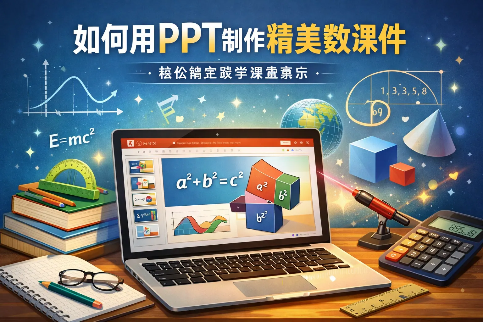如何用ppt制作精美数学课件