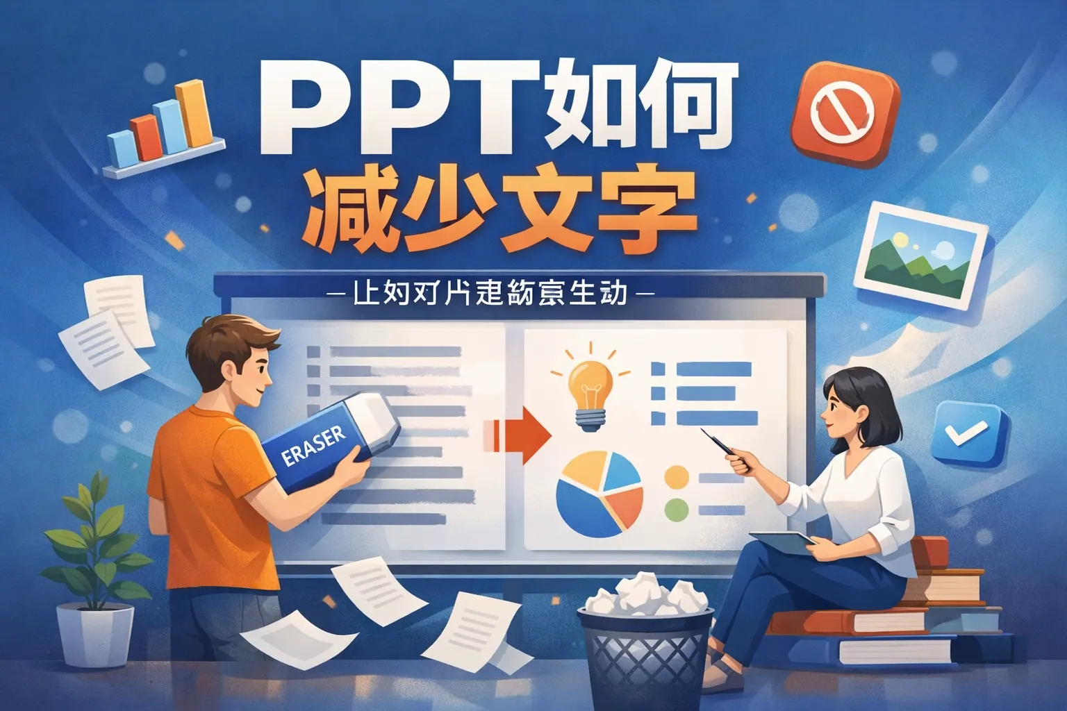 ppt如何减少文字