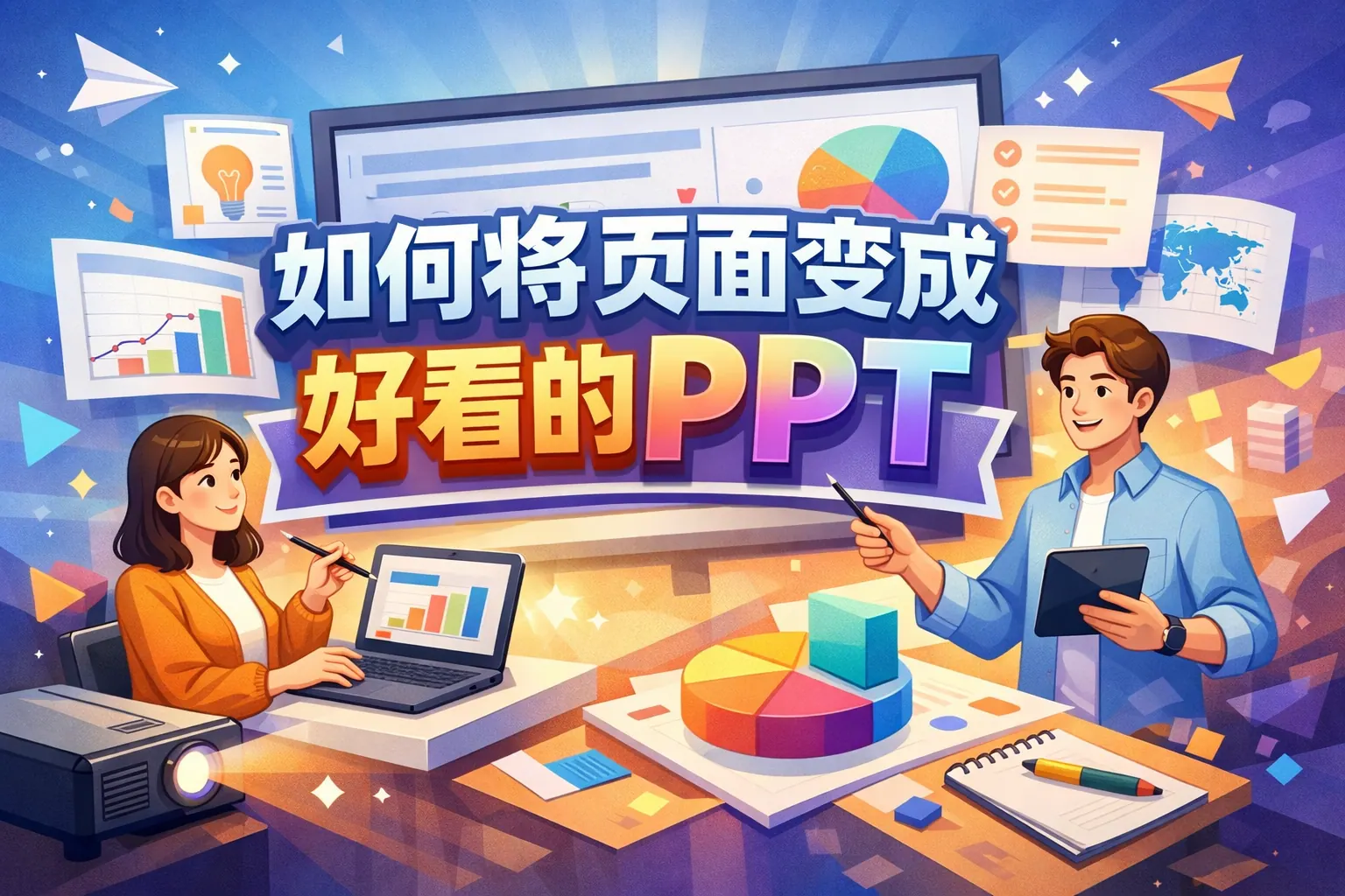 如何将页面变成好看的ppt