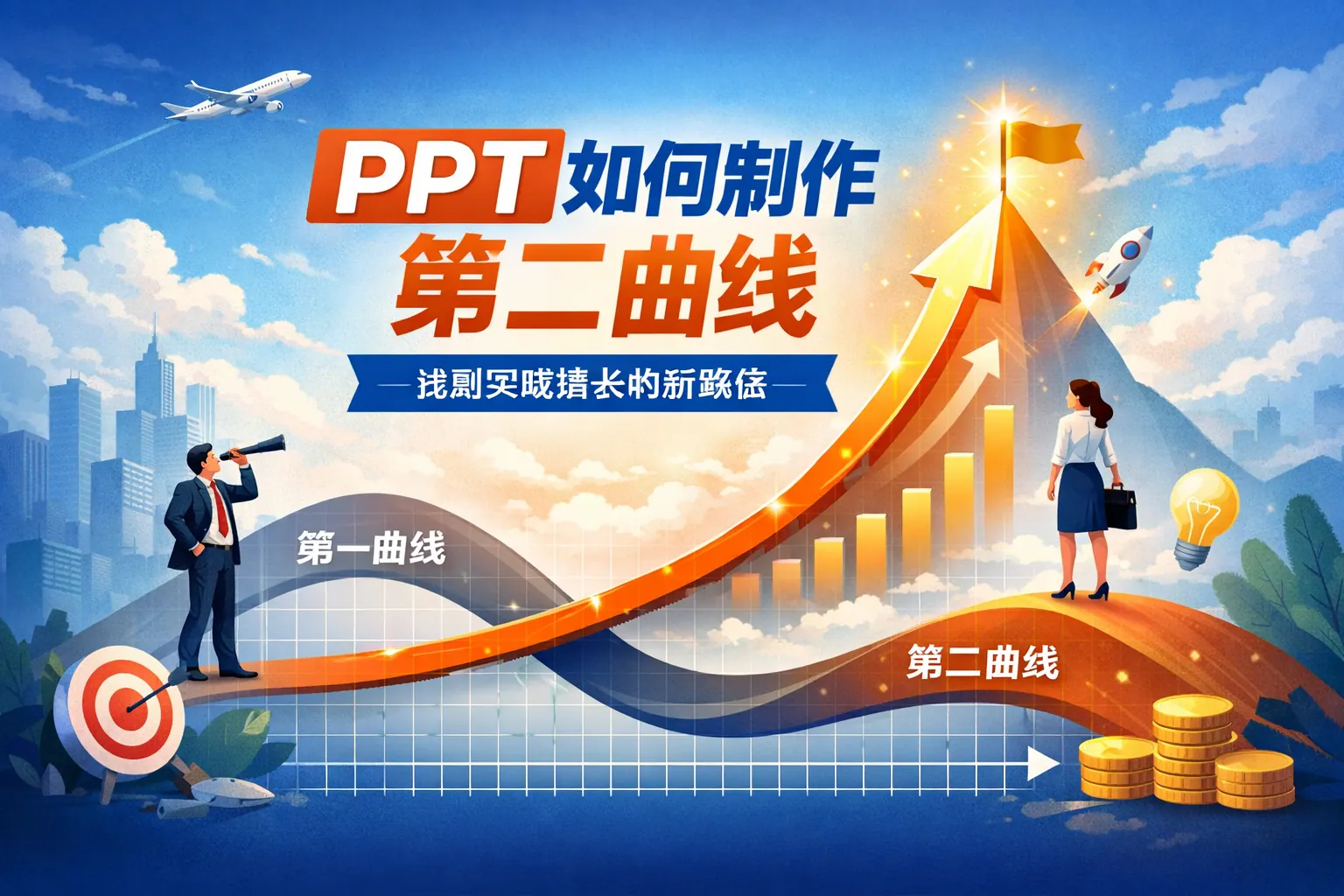 ppt如何制作第二曲线